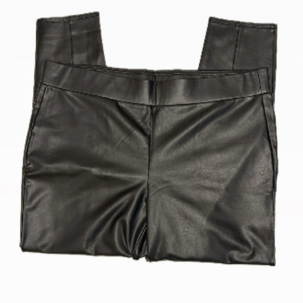 LOFT Faux Leather Black Leggings Size XL